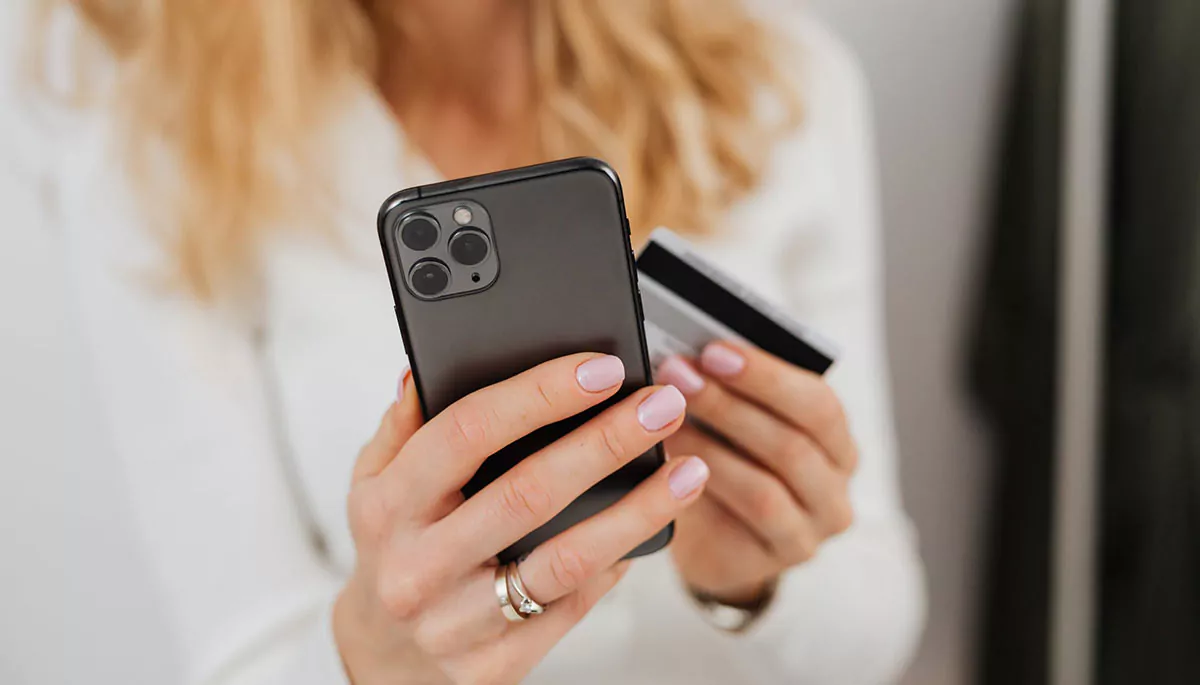 Lady entering personal details